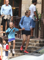 INFANTA CRISTINA AND SONS VISIT REAL CLUB TENIS IN BRACELONA
