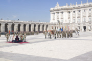 The Spanish Royal Family attend the imposition of collective Distinguished Cross San Fernando Al Banner Armored Cavalry Regiment ¿Alcántara¿ No. 10