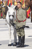 The Spanish Royal Family attend the imposition of collective Distinguished Cross San Fernando Al Banner Armored Cavalry Regiment ¿Alcántara¿ No. 10