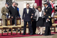 The Spanish Royal Family attend the imposition of collective Distinguished Cross San Fernando Al Banner Armored Cavalry Regiment ¿Alcántara¿ No. 10