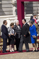 The Spanish Royal Family attend the imposition of collective Distinguished Cross San Fernando Al Banner Armored Cavalry Regiment ¿Alcántara¿ No. 10