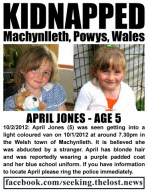 Missing girl April Jones, Machynlleth, Wales, Britain - 01 Oct 2012