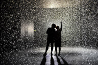 'Rain Room' by Random International, Barbican, London, Britain - 03 Oct 2012