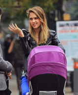 Jessica Alba Strolls Around Baby Haven