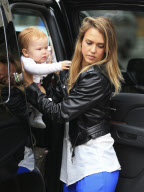 Jessica Alba Strolls Around Baby Haven