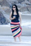 *EXCLUSIVE* Amy Lee and Evanescence relax by the beach in Rio