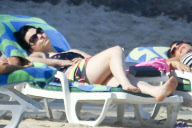 *EXCLUSIVE* Amy Lee and Evanescence relax by the beach in Rio