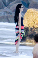 *EXCLUSIVE* Amy Lee and Evanescence relax by the beach in Rio