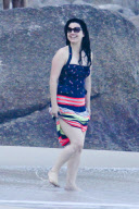 *EXCLUSIVE* Amy Lee and Evanescence relax by the beach in Rio
