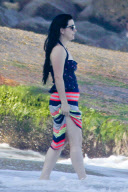 *EXCLUSIVE* Amy Lee and Evanescence relax by the beach in Rio