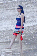 *EXCLUSIVE* Amy Lee and Evanescence relax by the beach in Rio - Part 2