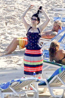 *EXCLUSIVE* Amy Lee and Evanescence relax by the beach in Rio - Part 2