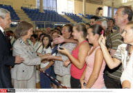 MALAGA : Queen Sofia's visit after the floods