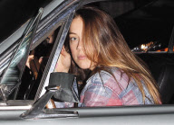 Amber Heard and a blonde girlfriend leaving Matsuhisa