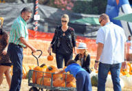 HEIDI KLUM was spotted at Mr. Bones pumpkin patch with her kids, her boyfriend MARTIN KIRSTEN and her parents
