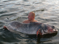 Tomasz Wiesyk hatte Glück beim Fischen