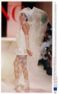 Sharon Stone Wearing Valentino - Actress - 1993 Unveiled: A Theatrical Moment. Hollywood Siren Sharon Stone Proved Yesterday That Actresses Have No Place On The Catwalk. High Up On Celluloid Her 5ft 7in Body Tantalised Audiences In Basic Instinct And