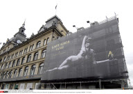 COPENHAGEN : Billboard with Lady gaga Fame parfum