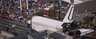 Endeavour parade to California Science Center
