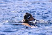Beppe Grillo opens his electoral campaign by swimming across the Strait of Messina, Italy - 10 Oct 2012