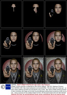 (Digital) Circlism portraits of celebrities by Ben Heine, Belgium - Mar 2011
