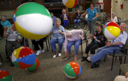 Seniors play Stuck in Your Chair