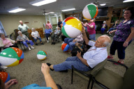 Seniors play Stuck in Your Chair