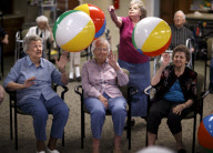 Seniors play Stuck in Your Chair