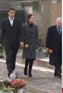 JARNAC: 4TH ANNIVERSARY OF FORMER PRESIDENT MITTERRAND/ HIS DAUGHTER MAZARINE, HER