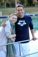 Princess Charlene of Monaco and Olympic swimming champion Chad Le Clos at Pinetown swimming pool where they both used to train, Durban, South Africa - 10 Aug 2012
