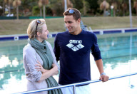 Princess Charlene of Monaco and Olympic swimming champion Chad Le Clos at Pinetown swimming pool where they both used to train, Durban, South Africa - 10 Aug 2012