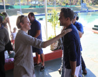 Princess Charlene of Monaco and Olympic swimming champion Chad Le Clos at Pinetown swimming pool where they both used to train, Durban, South Africa - 10 Aug 2012