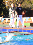 Princess Charlene of Monaco and Olympic swimming champion Chad Le Clos at Pinetown swimming pool where they both used to train, Durban, South Africa - 10 Aug 2012