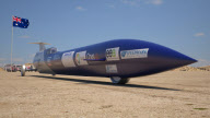 Australian crew bid to break the land speed record by unveiling the first parts of their rocket-powered bullet car - 18 Oct 2012