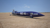 Australian crew bid to break the land speed record by unveiling the first parts of their rocket-powered bullet car - 18 Oct 2012