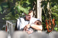 *EXCLUSIVE* First Candid photos of Nick Lachey and Vanessa Minnillo's baby boy Camden John Lachey