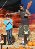 Travis Barker Takes His Kids To Mr. Bones Pumpkin Patch 