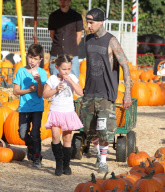 Travis Barker Takes His Kids To Mr. Bones Pumpkin Patch 