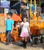 Travis Barker Takes His Kids To Mr. Bones Pumpkin Patch 