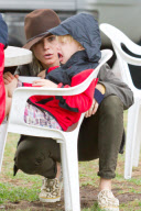 *EXCLUSIVE* Julie Bowen has her hands full at the Farmers Market