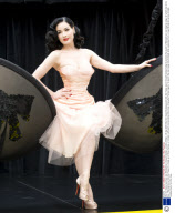 Dita Von Teese launches new Wonderbra in Covent Garden, London, Britain - 23 Sep 2008