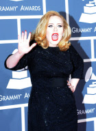 Adele  arrives at the 54th annual Grammy Awards in Los Angeles