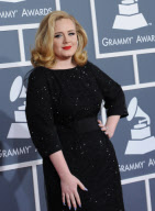 Adele  arrives at the 54th annual Grammy Awards in Los Angeles