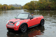 Floating Mini car, Cambridge, Massachusetts, America - 20 Oct 2012