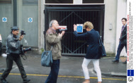 PRINCESS DIANA IS HOUNDED BY THE PRESS AFTER LEAVING DAPHNE'D RESTURANT IN LONDON, BRITAIN - 1994
