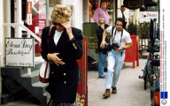 PRINCESS DIANA BEING CHASED BY THE PAPARAZZI, KNIGHTSBRIDGE, LONDON, BRITAIN  - 1994