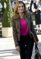 El Principe Felipe y la Princesa Letizia llegan a Oviedo para los premios Principes de Asturias.