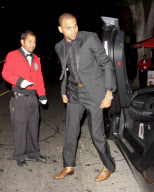 Chris Brown Celebrates At David Furnish's 50th Birthday Party