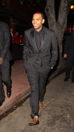 Chris Brown Celebrates At David Furnish's 50th Birthday Party