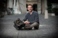 Swiss writer Joel Dicker poses in Geneva